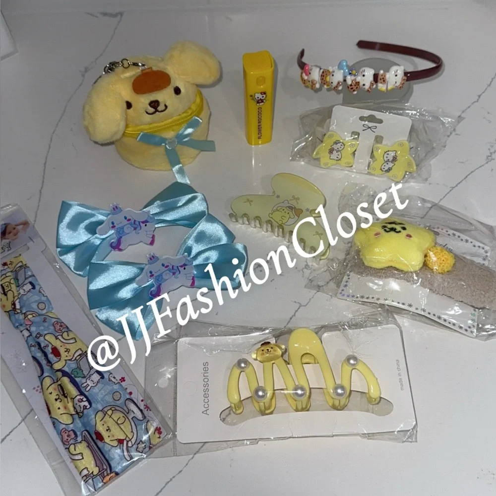 Cute Pompompurin Yellow and Blue Girls Accessories Set